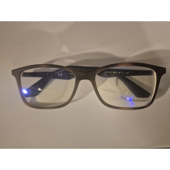 RAY-BAN RB7047 5573 Brown Tortoise Matte Eyeglasses Frame 54□17-140 main image 4